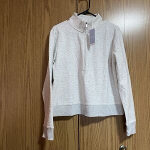 NWT Travis Mathew Women’s Large Cloud Half Zip Cropped Pullover Jacket Grey